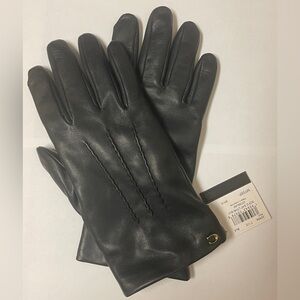 COACH Signature Short Leather Gloves